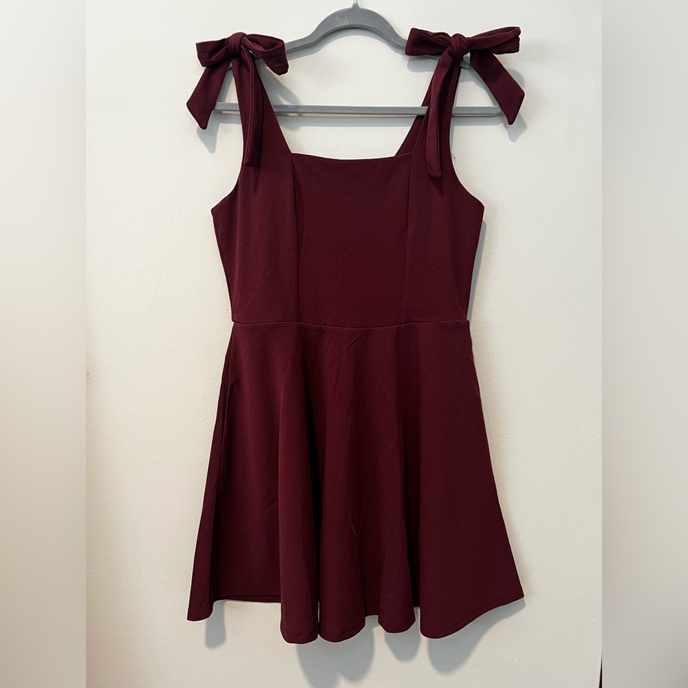 Bergundy Bow Dress